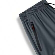 Celana Outdoor Wanita dengan Saku dan Desain Resleting, Cocok untuk Tenis Outdoor, Olahraga, dan Lari Musim Semi - Grey - View 3