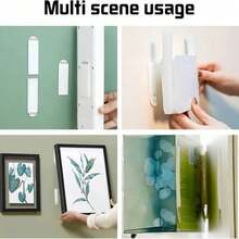 Conjunto de Tiras para Pendurar Quadros de Uso Pesado, Equipado com Fita Adesiva Dupla Face Super Resistente, Pode Ser Colado Sem Pregos, Adequado para Arte de Parede, Linhas de Energia, Escolas, Suprimentos Domésticos e de Escritório. - Multicolorido - Visão 3