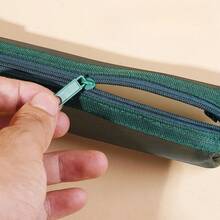 1pc Retro Colorful Mini Mesh Pencil Case, Student Pencil Pouch, See-Through Stationery Bag, Portable Zipper Exam Bag, Stationery Storage Box, Minimalist Pencil Box, Back To School Supplies