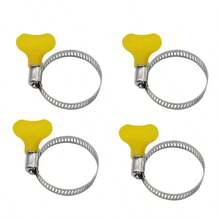 Faucet Clamp: Hand Tightening Clamp, Collar Clamp, Pipe Clamp, Water Pipe Tightening Clamp, Fixing Clip - Yellow - View 9