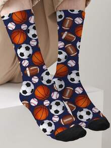 1 Pair Of Super Wrist-Themed Socks With 360° All-Over Print Featuring Novel And Playful Patterns-Stylish, Unique, And Perfect For Streetwear. - Multicolor - View 2