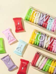 7/14 便携式压缩一次性毛巾，加厚面巾纸，适用于炎热潮湿环境，卫生易溶解，适合旅行、居家和户外使用，提供多种包装选择，方便携带。 - 彩色 - 查看 6