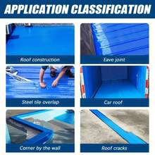1pc (3.93* 78.7 Inches) Large Industrial Waterproof Roof Tape - Blue/Silver/Gray/Metal Roof Waterproof Material, Used For Metal Surfaces, Iron Plates And Roofs - Preventing Water Leakage, Metal Roof Protection, Flexible Materials - one-size - View 6