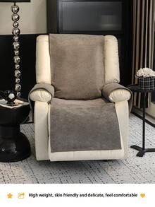 1pc All Season Jacquard Chenille Sofa Cushion, Style Pet-Friendly Anti-Dirty Anti-Slip Sofa Recliner Cover, Spring/Autumn Splash-Proof Anti-Scratch Sofa Protector Suitable For Single Seat Sofa Recliner