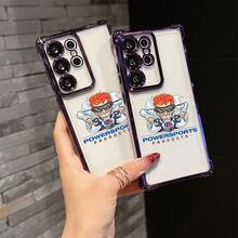 Funda de teléfono de dibujos animados con VP, adecuada para S25, S24, S23, S21 FE Ultra Plus, ofrece panel trasero suave y transparente con características anti-caída tanto para 4G como para 5G. - Colores mixtos - Ver 4