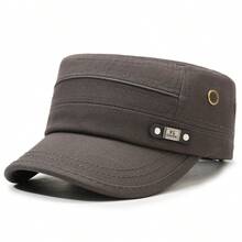 1顶纯色多功能平顶帽，户外休闲旅行遮阳帽 - A - 查看 9