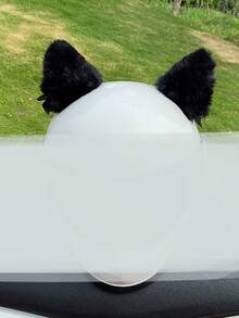 可拆卸毛绒猫耳装饰，带铃铛，适用于电动摩托车、骑行者、滑雪头盔 - 彩色 - 查看 10