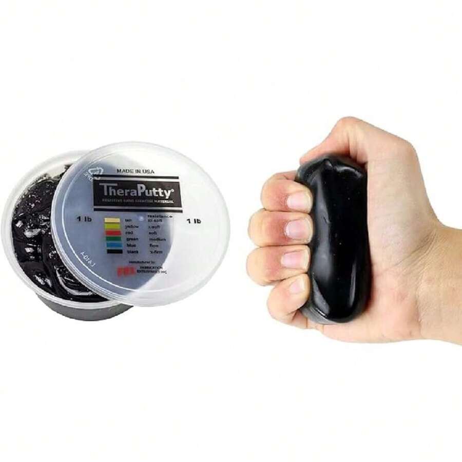 CanDo TheraPutty - Masilla de ejercicio de mano estándar para rehabilitación, ejercicios, terapia de manos, terapia ocupacional, fortalecimiento de manos, mejora las habilidades motoras, alivio del estrés,36984602 - Gris Claro - Ver 1