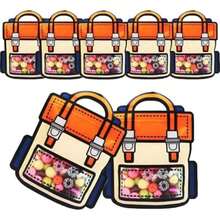 30 Bolsas de Regalo para Fiesta con Asa, Bolsas de Regalo Cumpleaños Reutilizables, Empaque de Fiesta Bonito para Dulces y Pequeños, para Almacenar Artículos Pequeños (Color )(Naranja) - Multicolor - Ver 2
