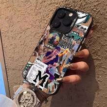 Idea de regalo para amantes del anime de POCOYO. Funda con patrón creativo. Funda para teléfono compatible con 17 Pro Max, 17 Air, 16 Pro Max, 15 Pro Max, 14 Pro, 13 Pro, 12 y 11. Funda personalizada para hombre y mujer. Excelentes regalos para novias, novios y familiares en Navidad y Halloween. - Negro - Ver 3