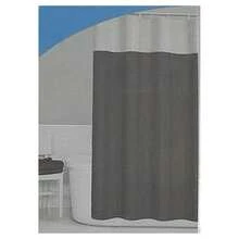 OISE ART STORE Tenda Da Doccia Vasca Bagno Peva Con 12 Ganci 180x200cm Trasparente Grigio 69493 - - Multicolore - Visualizzare 2