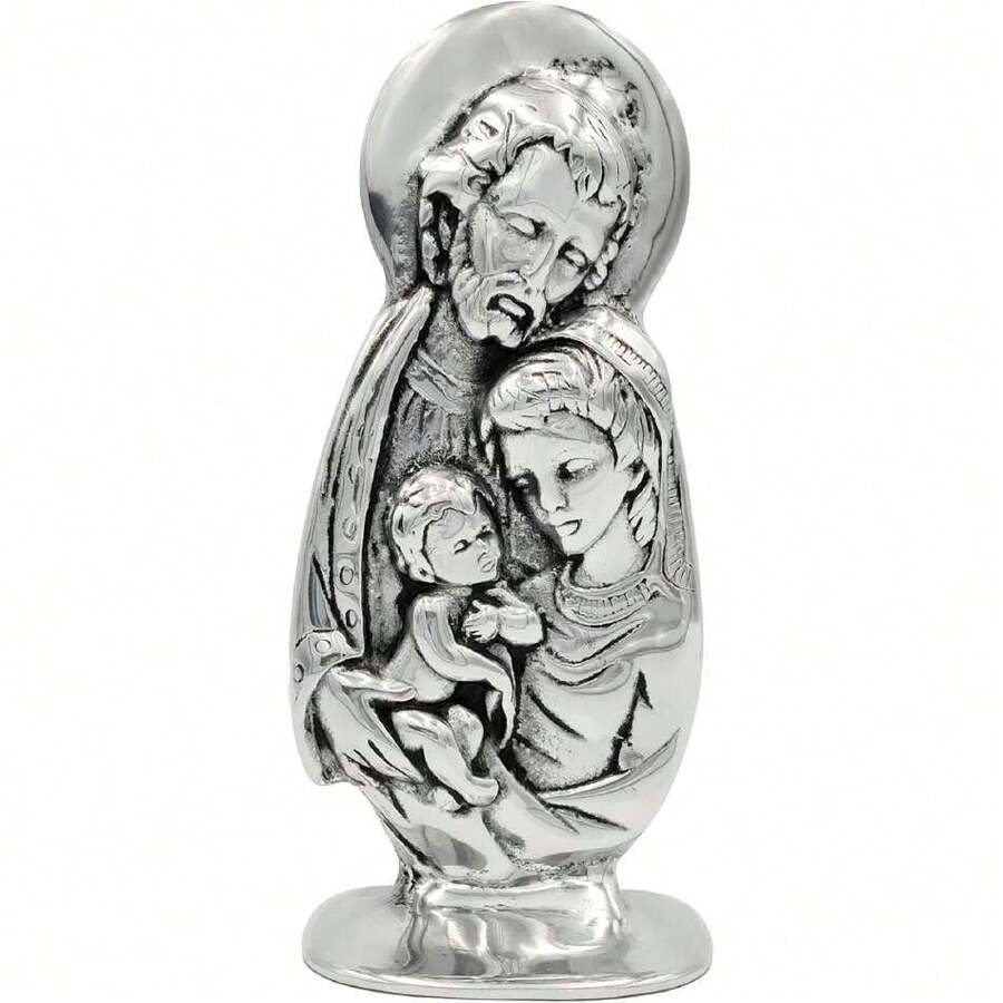 - Sagrada Familia Figura Religiosa en Escultura Mini con Imagen en Bulto de Pewter para Mesa Altar,36980764 - Multicolor - Ver 1