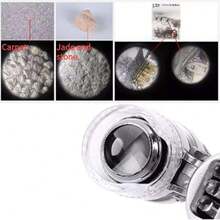 Microscopio 60X, Mini Microscopio de Bolsillo 60X, con Luz LED y Lámpara UV, Diseño de Interruptor Giratorio, Especialmente para Inspeccionar Pequeños Detalles, Lupas de Joyería,36981580 - Multicolor - Ver 5