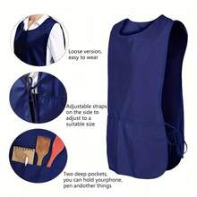 1pc Plain Color Fashionable Water-Resistant Apron, Loose Fit Multi-Pocket Design, Multipurpose For Kitchen, Restaurant, Outdoor Travel, Suitable For Women, Great Gift For Wife Or Mother - Multicolor - View 3