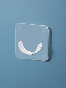 2pcs Clear Shower Curtain Rod Holder, Modern ABS Punch-Free Curtain Rod Rack For Bathroom Home Bathroom Decor Fall Decor Bathroom Accessories Back To School - White - View 4