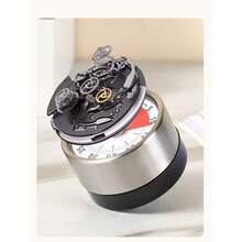 1个不锈钢圆形厨房机械定时器，烤箱定时器，烘焙定时器，学生时间管理工具