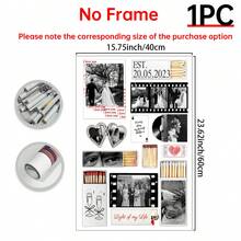 1pc Personalized Valentine's Day Customized Poster, Home Decor, Valentine's Gift, Photo Customization, Customizable Items, Room Decoration, Frame Optional - Multicolor - View 16