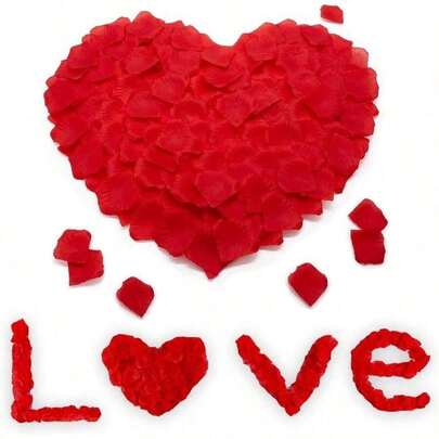 100/500/1000pcs-Artificial Rose Petals - Realistic Love Confession Decoration - Suitable For Romantic Parties Such As Proposals, Valentine's Day, Anniversaries, And Weddings - Ideal For Wedding Parties, Romantic Decorations, And Bridal Chamber Setups - Artificial Petal Scene Decorations To Create A Romantic Atmosphere.