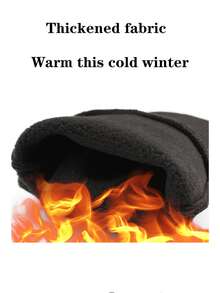 1 Pair Winter Windproof Warm Fleece Gloves, Cold-Proof Touchscreen Gloves For Outdoor Sports, Skiing, Running, Driving, Anti-Slip Gloves - Multicolor - View 7