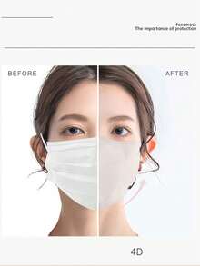 Japanese Style 4D/3D Three-Dimensional Masks, Adult Ear Hanging Disposable Independent Packaging With Three Or Four Thick Layers, Suitable For Both Men And Women, Suitable For Outdoor Activities. This Lightweight And Stylish 3D Fabric Mask Is Equipped With Anti-Virus, Dustproof, Sunscreen, Breathable - Multicolor - View 9