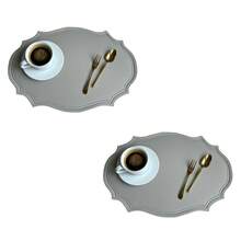 黑色人造革餐垫套装，2 件装，厨房餐垫，可水洗，耐用，防滑隔热，适合家居厨房装饰 - 彩色 - 查看 13