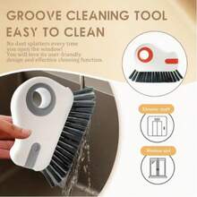 1 件装多色二合一窗槽及边角清洁器,配有可拆卸刷头 - 重型塑料踢脚线清洁器,适用于室内外,符合人体工程学的手柄设计,方便清洁窗台和玻璃轨道 - 彩色 - 查看 10