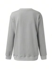 Plush Brushed Fleece Sweatshirt For Women - Relaxed Fit Fall Winter Top Women's All-Day Comfort Crew Neck Pullover - Soft Stretch Long-Sleeve Sweatshirt Wrap-Me-Up" Soft Crew Neck Sweatshirt | Women's Lazy-Day Essential (Multiple Hues) Dreamy Soft Crew Neck Pullover - Women's Versatile Casual Sweatshirt For Cool Days Women's Super Soft Crew Neck Sweatshirt - Warm Long-Sleeve Pullover (6 Colors) Relaxed Fit Brushed Fleece Sweatshirt - Women's Comfortable Fall Winter Top  Casual    Daily  Home - 灰色 - 查看 6