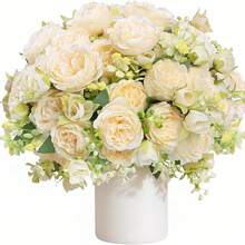 1/2/4/8/12 Packs Peonies Artificial Flowers, Mixed Pink Artificial Peonies, Silk Peonies Flowers Fake Peonies Artificial Flowers Peonies Bouquet For Centerpiece Table Wedding Party Home Decor - 黃色 - 查看 1