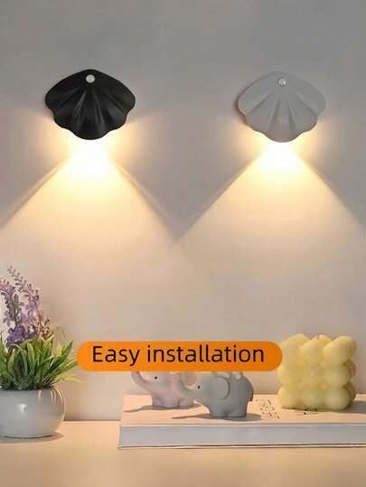 1pc Motion Sensor Light, Wireless Magnetic Attachment, Suitable For Indoor Wall Lamps, House Number Lights, Stairway Corridor Lights. Smart LED Rechargeable Sensor Light, Bedside Night Light With Sensor, 3-Color Dimming, Stepless Dimming, USB Charging. Please Fully Charge Before Use (500mAh Battery Long-Lasting)