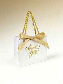 1 قطعة/10 قطع/20 قطعة أكياس هدايا بيضاء، أكياس هدايا مقبضة، أكياس هدايا صغيرة، مناسبة للهدايا، هدايا عيد الميلاد، هدايا الزفاف، هدايا الحفلات، صناديق هدايا عيد الحب