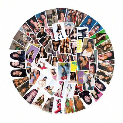 New KATSEYE 2026 Mod & Mad Support Doodle Stickers, Mobile Phone Case Decorative Photo Booth Stickers