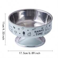 1pc Pet Elevated Bowl, Anti-Spill & Neck Protection, Large Capacity Pet Bowl With Cute Cartoon Design, Suitable For Cats And Small Dogs - Multicolor - View 18