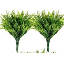 8/12/6株仿真波士顿蕨类植物，抗紫外线绿植，DIY装饰，适用于家居、办公室、花园、室内和室外