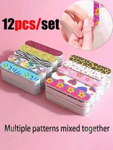 50pcs Dual-Sided Durable Portable Mini Nail Files, Suitable For Natural And Artificial Nails, Compact Colorful Design For Manicure & Pedicure - Multicolor - View 32