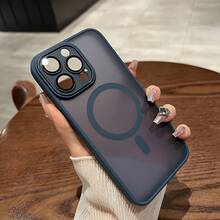 Funda Magnética para Teléfono Compatible con iPhone 17 Air/16/15/14/13/12 Pro/Promax/Plus, Diseño de Orificio Preciso + Experiencia de Material con Sensación de Piel + Bobina Magnética, Excelente Sensación al Tacto - Negro - Ver 4