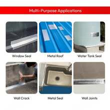 3 metros/5m/10m Cinta selladora impermeable de butilo, cinta de aluminio mejorada, de gran resistencia, adecuada para reparación de autocaravanas, toldos, ventanas, vidrio y reparación de fugas en techos de goma EPDM, barcos y sellado de tuberías, cinta de aluminio impermeable de goma, resistente al calor y al frío, sellado perfecto para fugas - Multicolor - Ver 2
