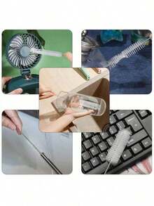 多功能微型清洁刷，多尺寸清洁刷（13种尺寸+收纳盒），厨房奶瓶清洁刷，长吸管刷，小奶瓶刷，吸管刷，管道清洁刷，用于清洁水壶和难以清洁的角落和缝隙 - 白色 - 查看 7