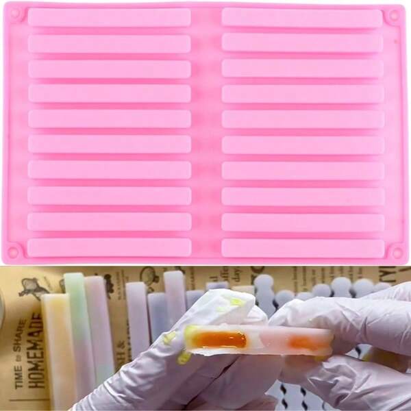 20 Bars Strips Biscuit Silicone Candy Molds Sticks Candy Mold