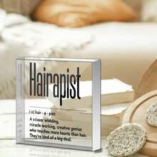 1 Piece 2D Flat Hairstylist Desk Sign Decoration, Suitable For Salon Professionals And Barbers, No Power Needed - Multicolor - View 1