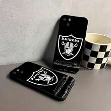 Funda de teléfono de  Nation, compatible con teléfonos ,  17,  16 Pro Max,  15 Pro Max,  13 y  12. Fabricada en TPU, ofrece protección contra golpes y caídas. Perfecta para aficionados, entusiastas del deporte, regalos para el día del partido y celebraciones previas al partido. - Negro - Ver 7