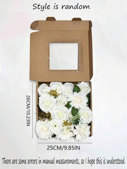 20pcs-Artificial Flowers White Peony Flowers Fake Wedding Flowers Cake Flowers For Wedding Bouquets Bridal Party Centerpiece Decor Floral Arrangements Party Decorations Silk Flower Cake Toppers Fake Flowers For Centerpieces White Roses Peonies DIY Bridal Gifts