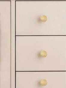 10 buc Mânere Blum Hardware, Design Florale Rotunde în Două Colorate, Mânere Minimalist pentru Sertare, Potrivite pentru Dulap, Dulap, Dulap pentru Pantofi, Masă de Toaletă, Mobilier, Mânere de Ușă, Material Cupru, Culori Auriu Strălucitor și Argintiu Strălucitor, Finisaj Electroplacat, Șuruburi Incluse - Multicolor - Vizualizare 5