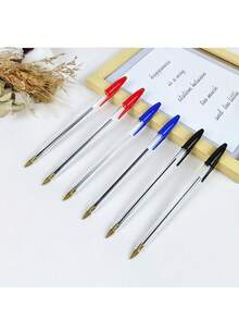 12pcs/Set 1.0mm Ballpoint Pens, Oil-Based Ink Pens, Plastic Creative Advertising Pens, Minimalist Ballpoint Pens, Minimalist Cap Ballpoint Pens, Smooth Writing Office & School Supplies