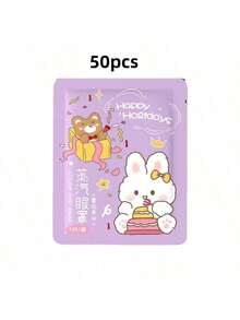 50pcs Lavender Scented Steam Eye Mask, Hot Compress Eye Mask, Self-Heating Sleep Eye Mask, Travel Essential, Disposable Eye Mask, Gentle Texture, Low Allergenicity, Suitable For All Skin Types - Purple - View 18