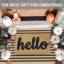 IOHOUZE Striped Area Rug 3'x5' Front Door Rugs Small Washable Area Rug For Front Porch, Spring Summer Welcome Door Mats Outdoor Indoor, Doormat For Entryway Porch Entrance, Tan/Black,One-Size,TanFFBlackssstripe3x5Rectangular - TanFBlacksstripe3x5Rectangular - View 3