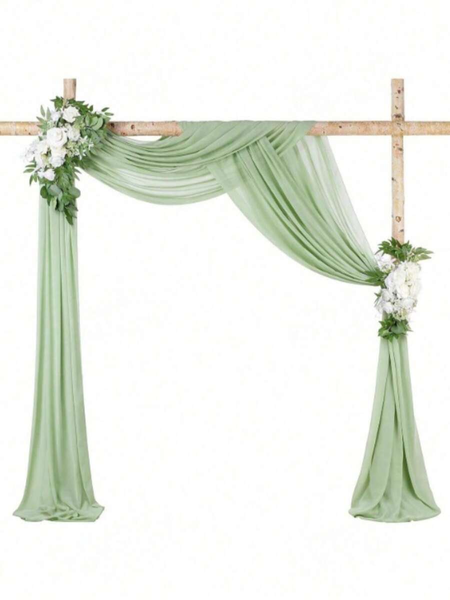 1/2 Pcs 10m Large Size Transparent Backdrop Curtain, Suitable For Party, Ceiling, Wedding Arch, Reception Area And Other Decoration Occasions