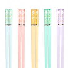 粉色樱花琥珀可重复使用筷子，适合家庭用餐、快餐、寿司、拉面 - 彩色 - 查看 9