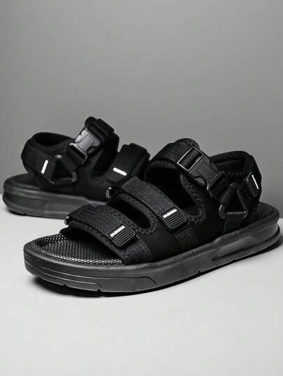 Dép xăng đan nam bán chạy nhất, dép lê mùa hè chống trơn trượt, bền chắc, đế dày, màu trơn, chất liệu mềm mại, co giãn, dép hở gót và mũi dành cho đi biển.