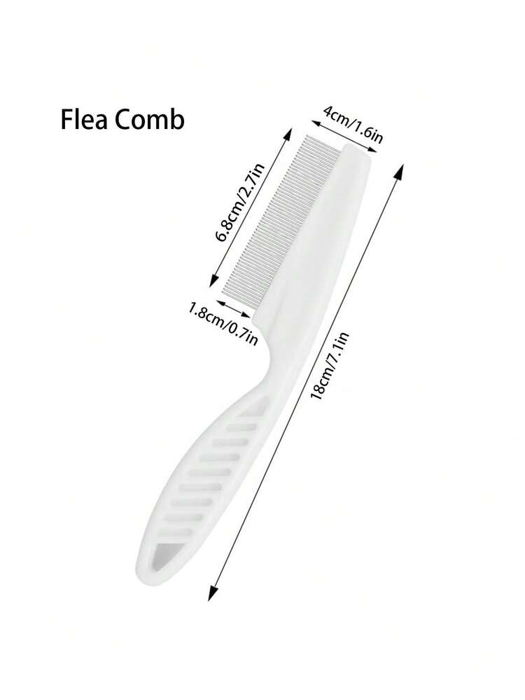 1支升级版软橡胶手柄猫狗刷，跳蚤梳，宠物去毛梳理刷，猫咪美容工具，一键高效去毛工具，宠物美容刷，宠物按摩刷，解结工具，宠物清洁工具，毛发收集器，适用于长毛宠物，宠物去毛必备季节性用品，宠物用品，猫咪用品，狗狗用品 - 彩色 - 查看 10