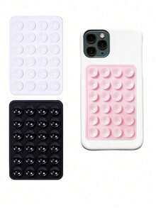 1/3pcs Silicone Suction Cup Phone Case Stand, Phone Suction Cup Stand, Octobuddy, Sticky Phone Stand, Sticky Phone Stand, Back-To-School Phone Stand - Multicolor - View 3